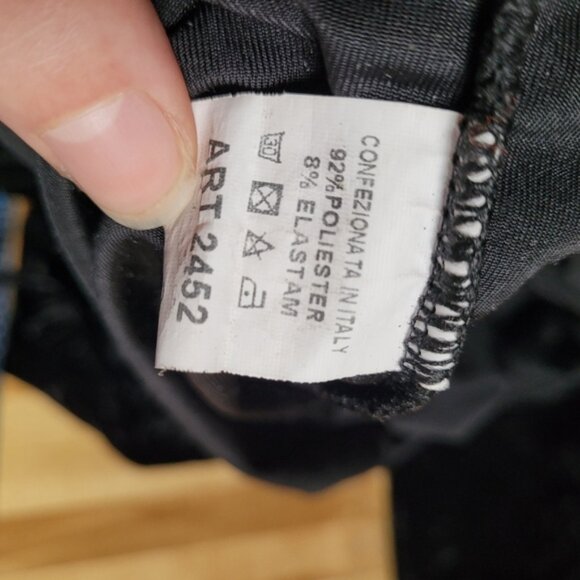 Black Velvet italian party dress with waist openings - Size S - Picture 5 of 5